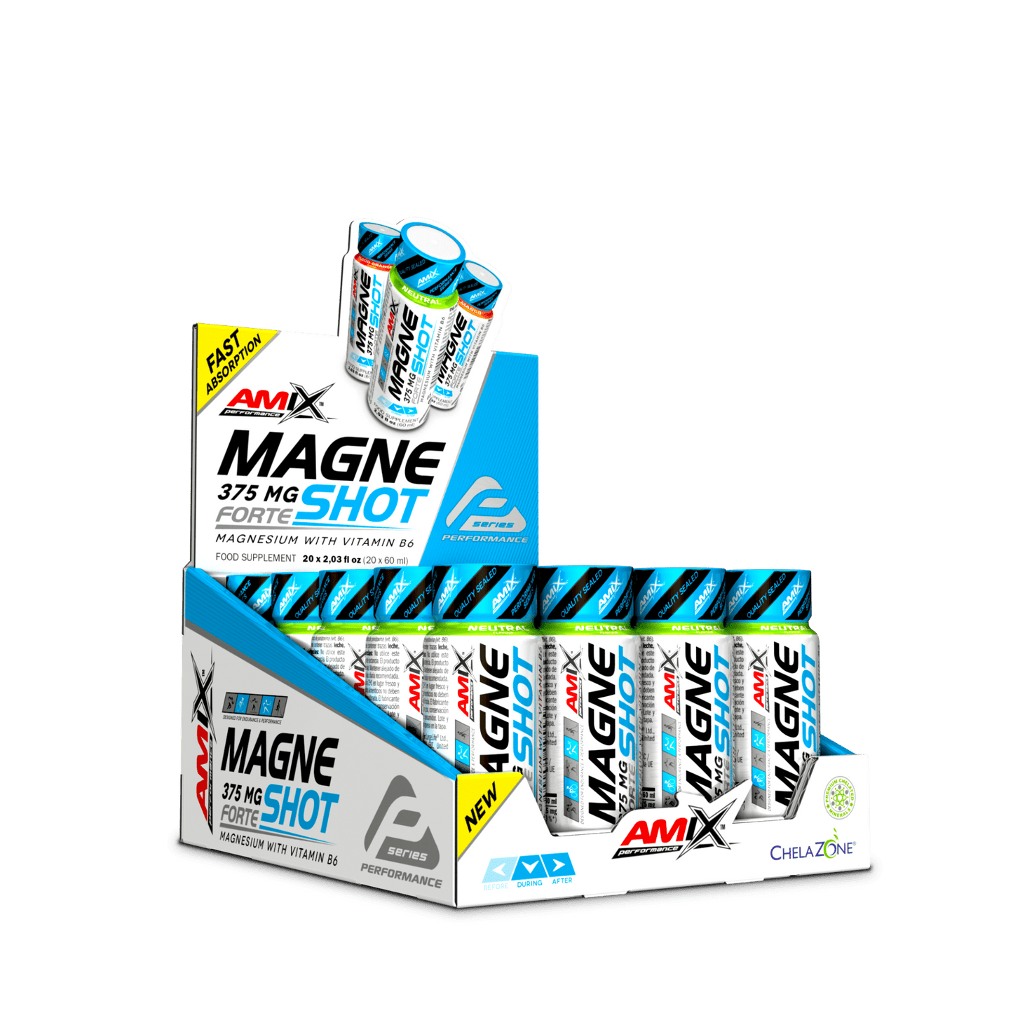 AMIX MAGNESHOT FORTE 375 MG 20*60 ML