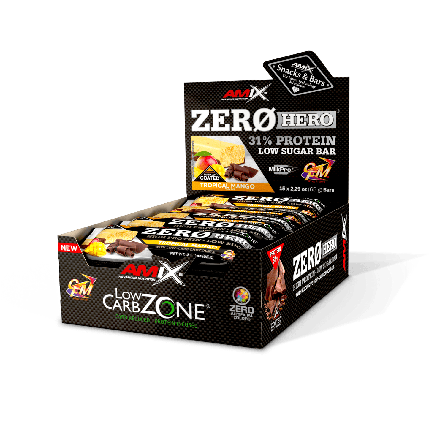 AMIX ZERO HERO PROTEIN BAR 15*65 GR